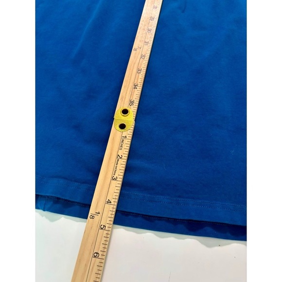 eShakti Blue Empire Waist V-Neck Dress 22W Modest Office Capsule Pockets - Picture 10 of 15